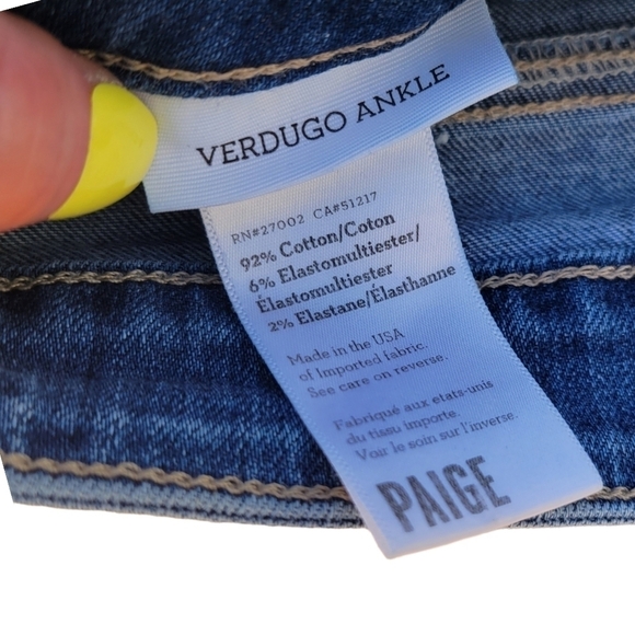 PAIGE Denim Verdungo Ankle Skinny Jeans in Hendrix Wash•28 - Picture 11 of 14